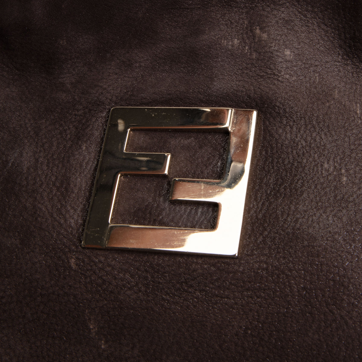 FENDI Leather Top Handle Bag - Grey OUTLET FINAL SALE