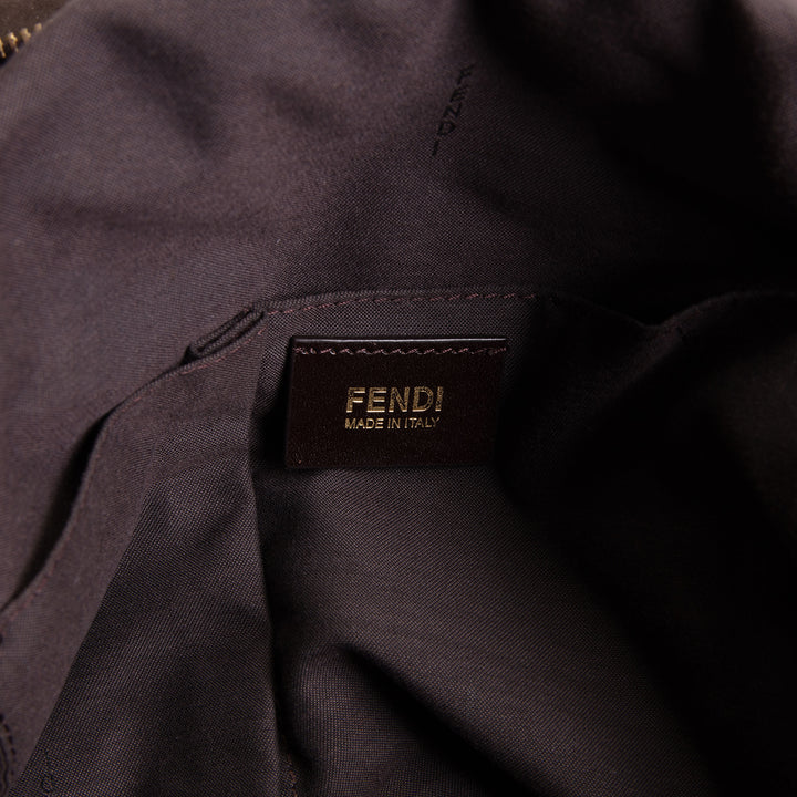 FENDI Leather Top Handle Bag - Grey OUTLET FINAL SALE