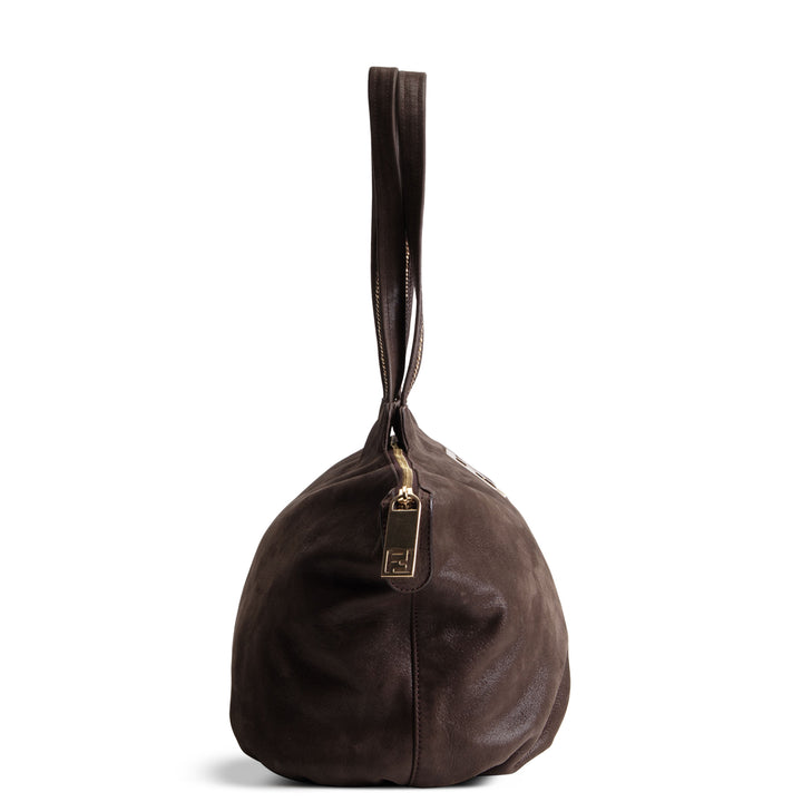 FENDI Leather Top Handle Bag - Grey OUTLET FINAL SALE
