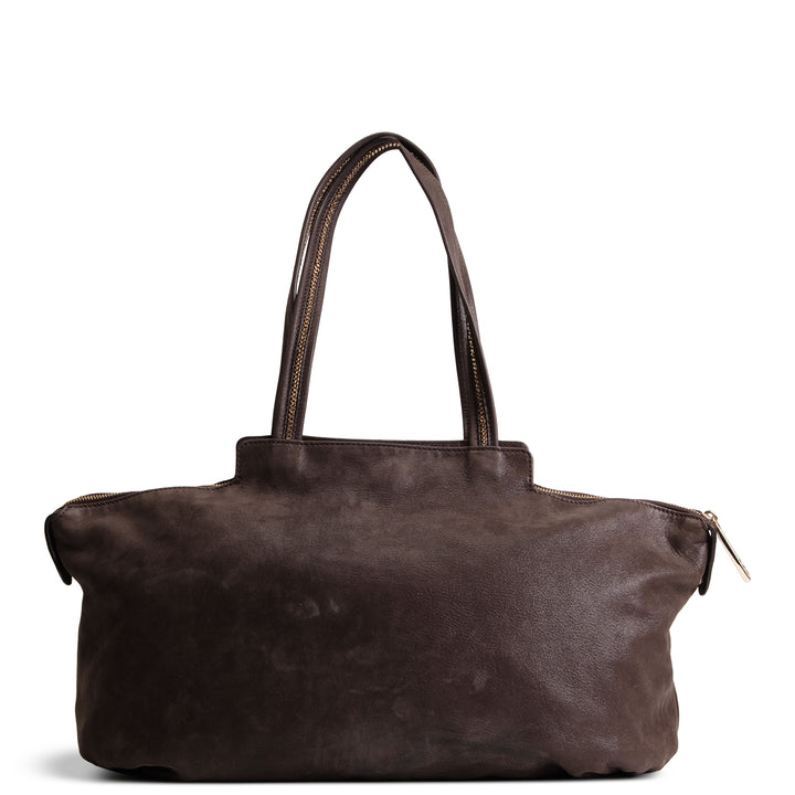 FENDI Leather Top Handle Bag - Grey OUTLET FINAL SALE