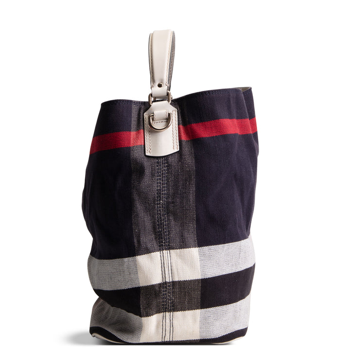 BURBERRY Ashby Mega Check Canvas Bucket