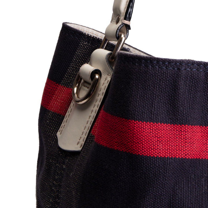 BURBERRY Ashby Mega Check Canvas Bucket