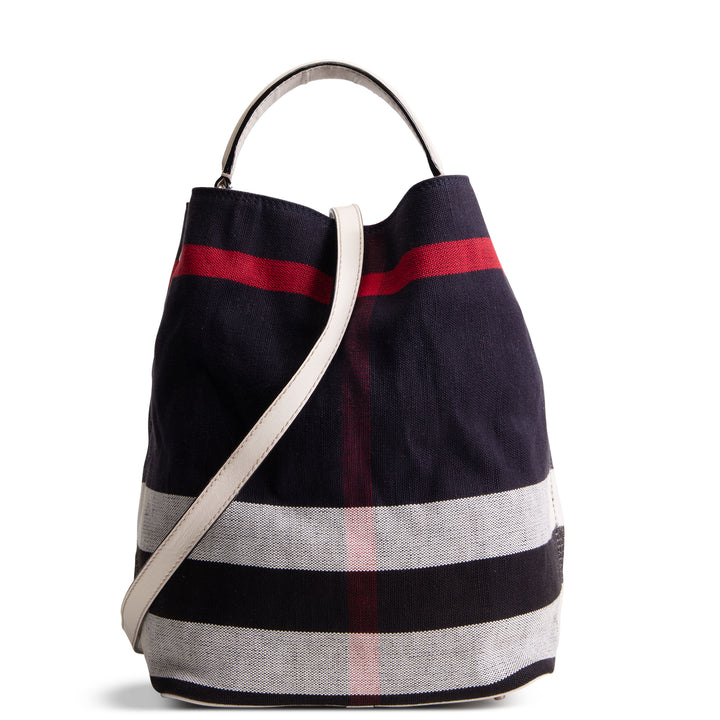 BURBERRY Ashby Mega Check Canvas Bucket