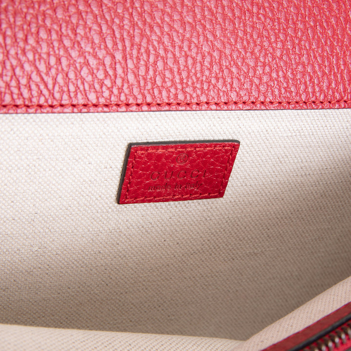 GUCCI Swarvoski Crystal Dionysus Shoulder Bag - Hibiscus Red