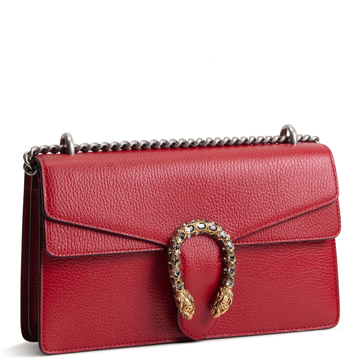 GUCCI Swarvoski Crystal Dionysus Shoulder Bag - Hibiscus Red