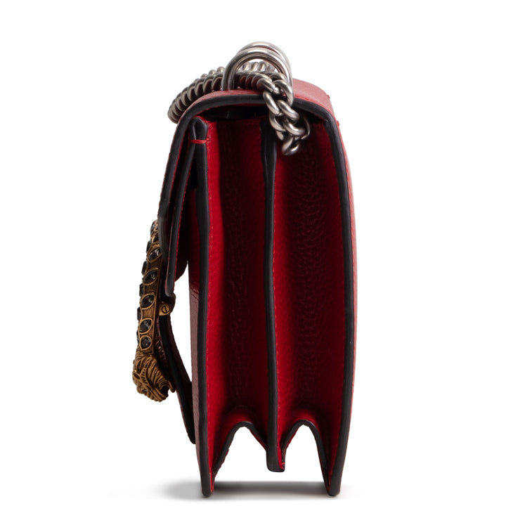 GUCCI Swarvoski Crystal Dionysus Shoulder Bag - Hibiscus Red