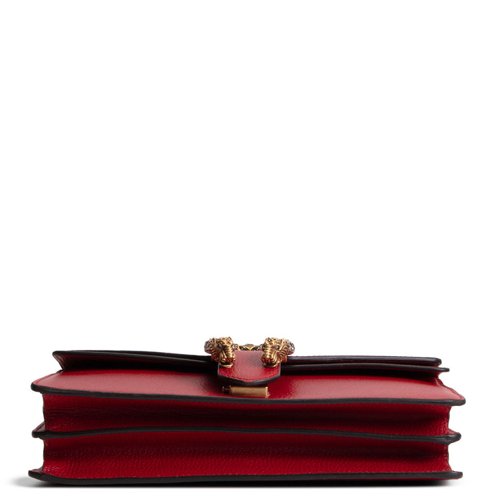 GUCCI Swarvoski Crystal Dionysus Shoulder Bag - Hibiscus Red