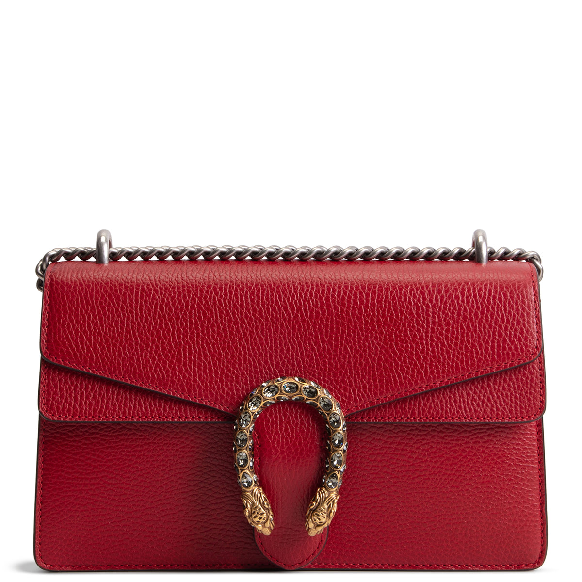 GUCCI Swarvoski Crystal Dionysus Shoulder Bag - Hibiscus Red