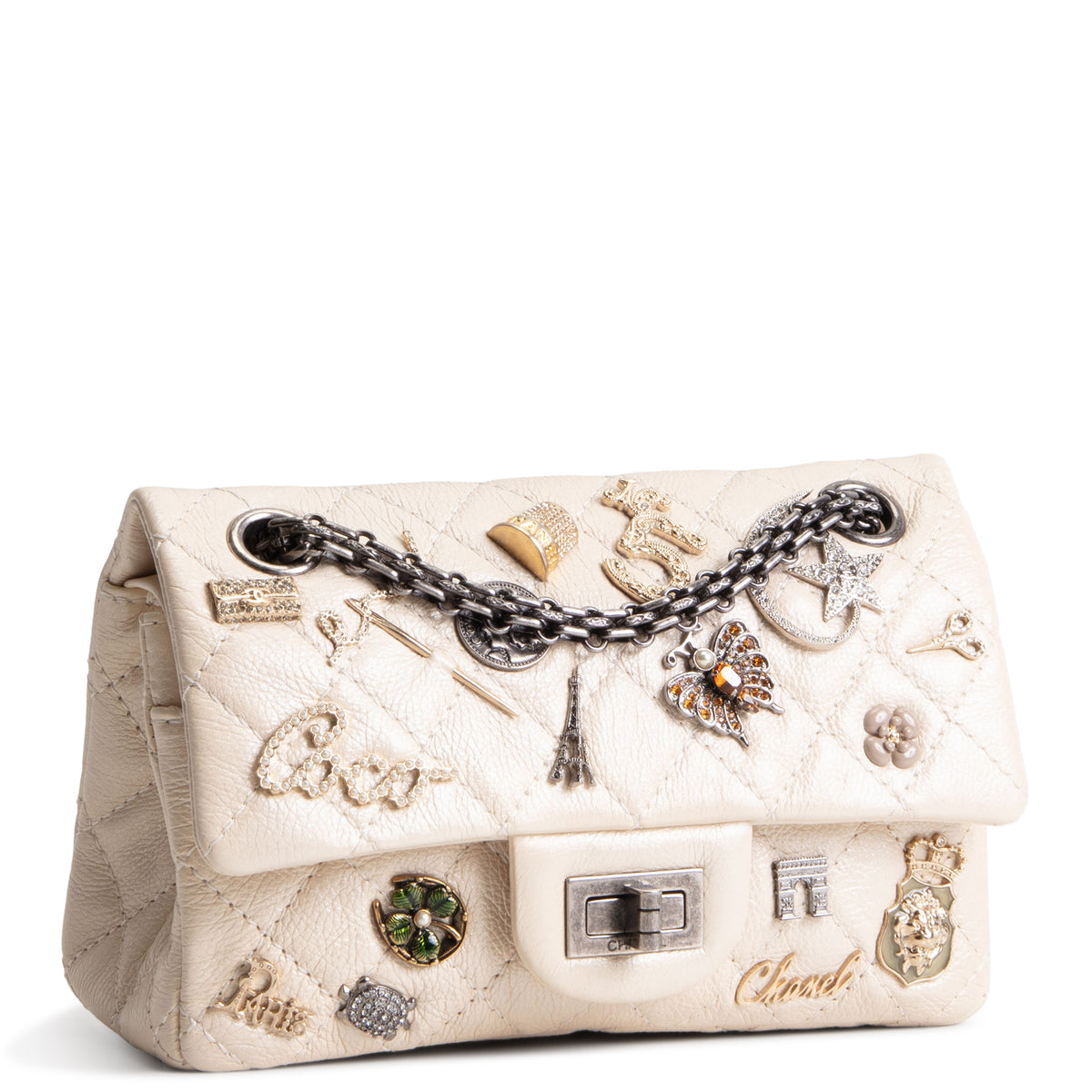 CHANEL Lucky Charms Reissue Double Flap - Cream