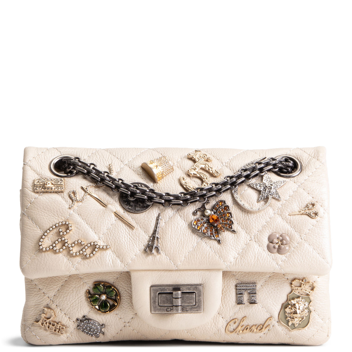 CHANEL Lucky Charms Reissue Double Flap - Cream