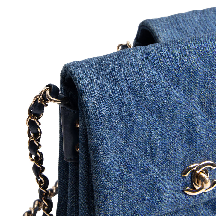 CHANEL Denim Side Pack - Blue