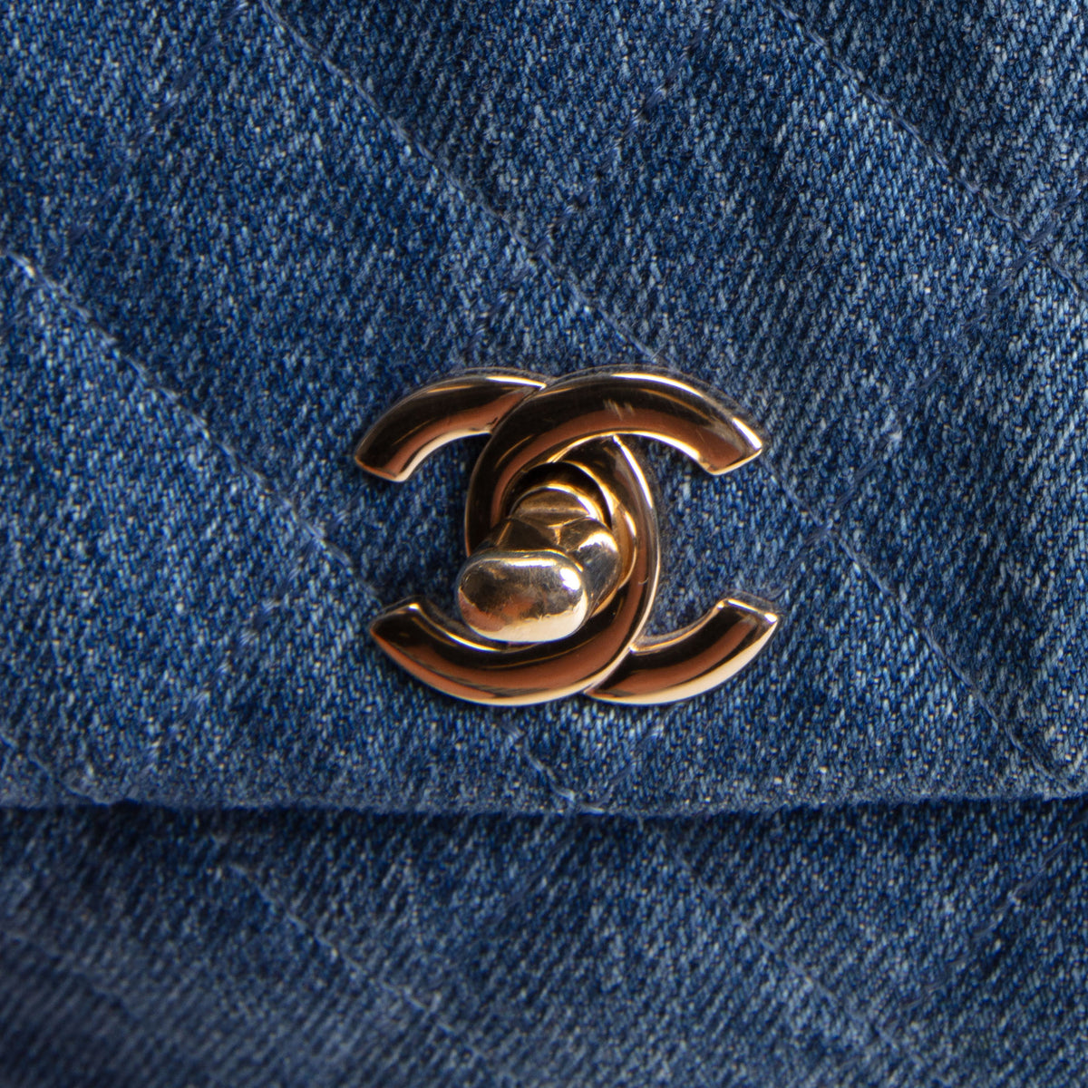 CHANEL Denim Side Pack - Blue