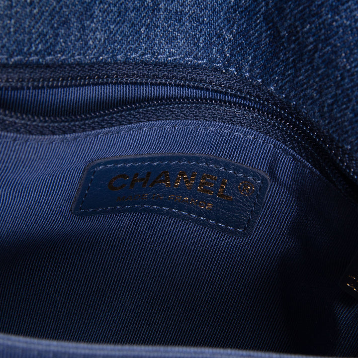 CHANEL Denim Side Pack - Blue