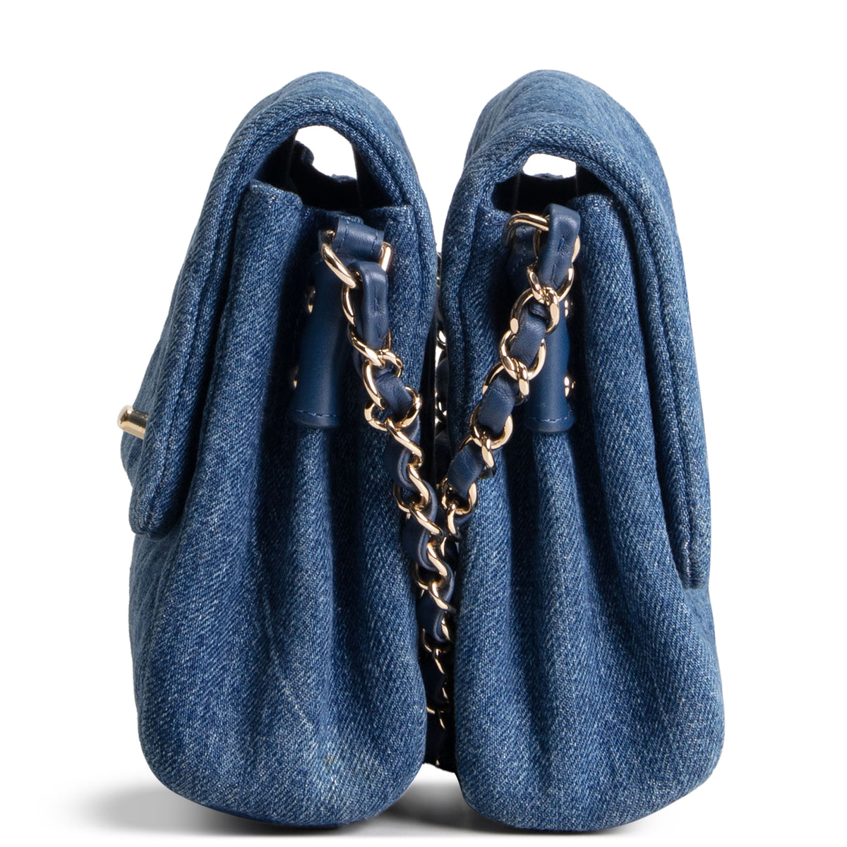CHANEL Denim Side Pack - Blue