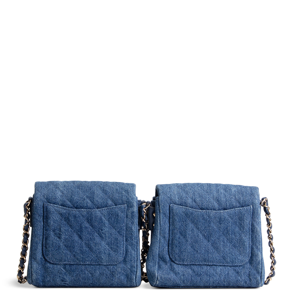 CHANEL Denim Side Pack - Blue