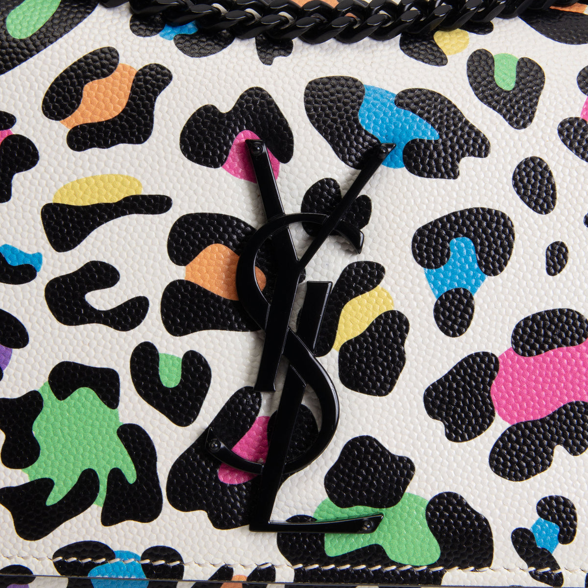 SAINT LAURENT Small Kate Shoulder Bag - Multicolor Leopard