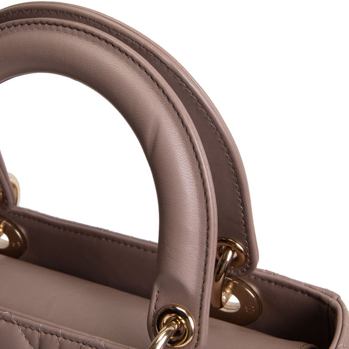 DIOR Medium Lady Dior - Taupe Lambskin