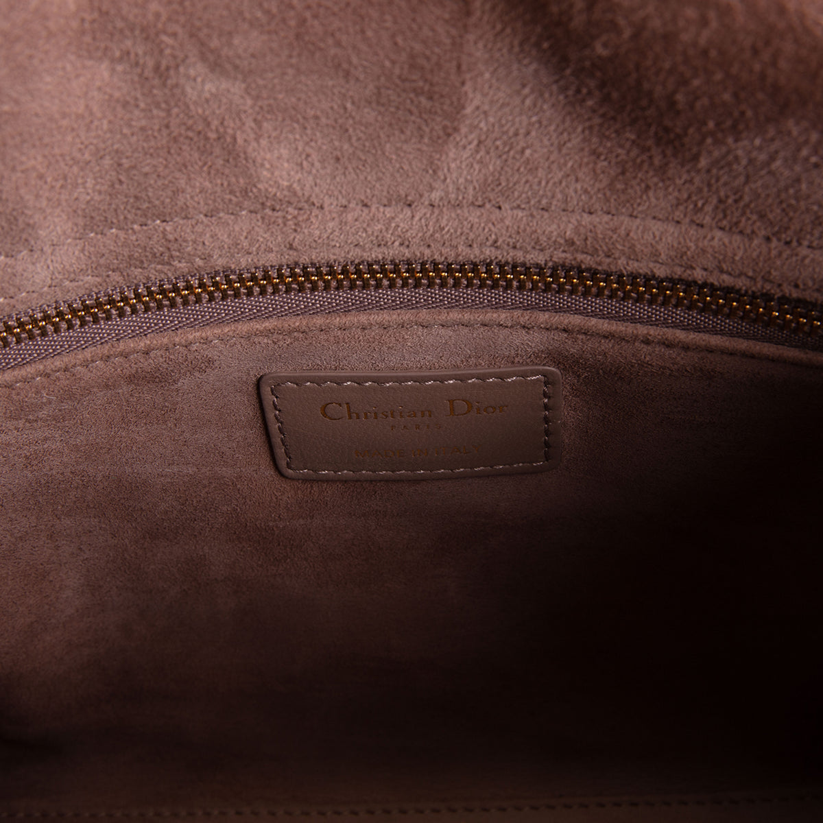 DIOR Medium Lady Dior - Taupe Lambskin
