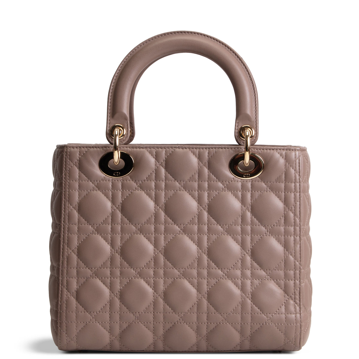 DIOR Medium Lady Dior - Taupe Lambskin