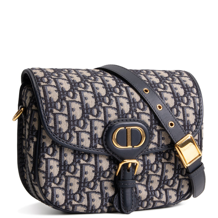 DIOR Medium Blue Oblique Jacquard Bobby Bag