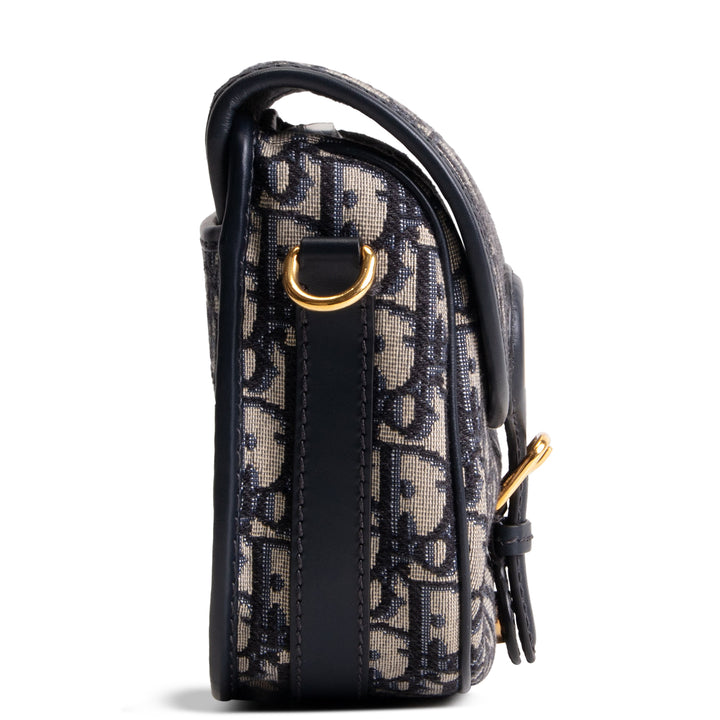 DIOR Medium Blue Oblique Jacquard Bobby Bag