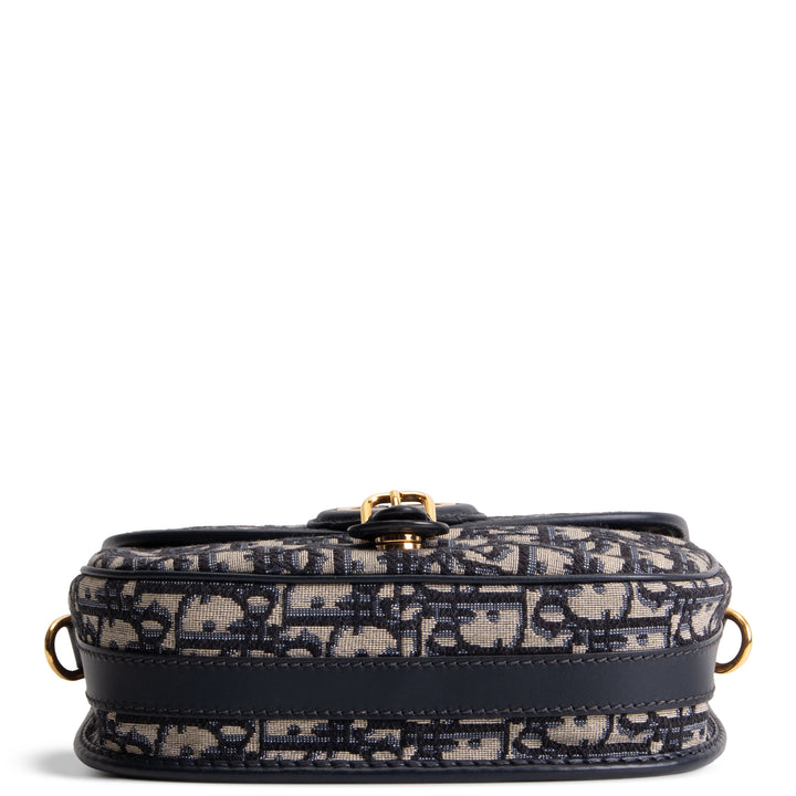 DIOR Medium Blue Oblique Jacquard Bobby Bag