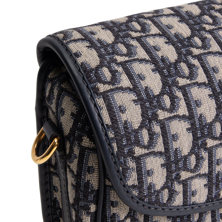 DIOR Medium Blue Oblique Jacquard Bobby Bag