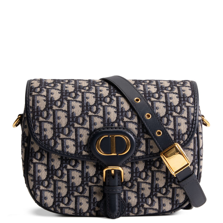 DIOR Medium Blue Oblique Jacquard Bobby Bag