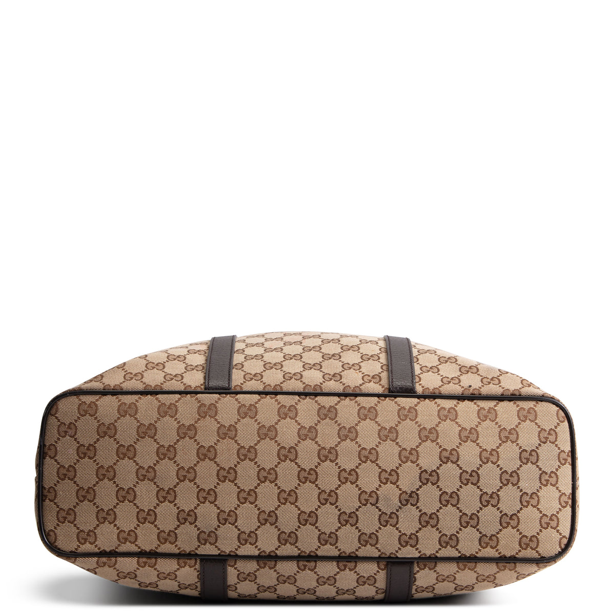 GUCCI GG Canvas 2 Way Tote - Beige &amp; Ebony