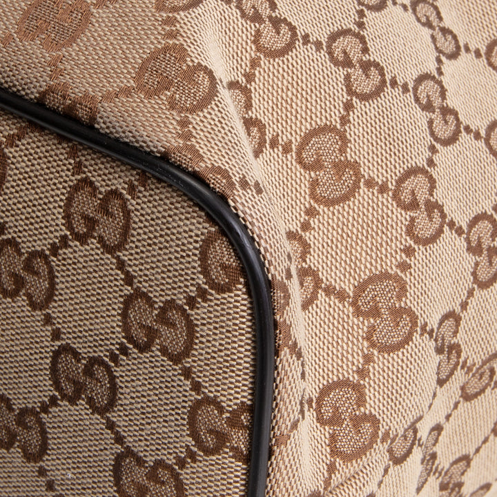GUCCI GG Canvas 2 Way Tote - Beige &amp; Ebony
