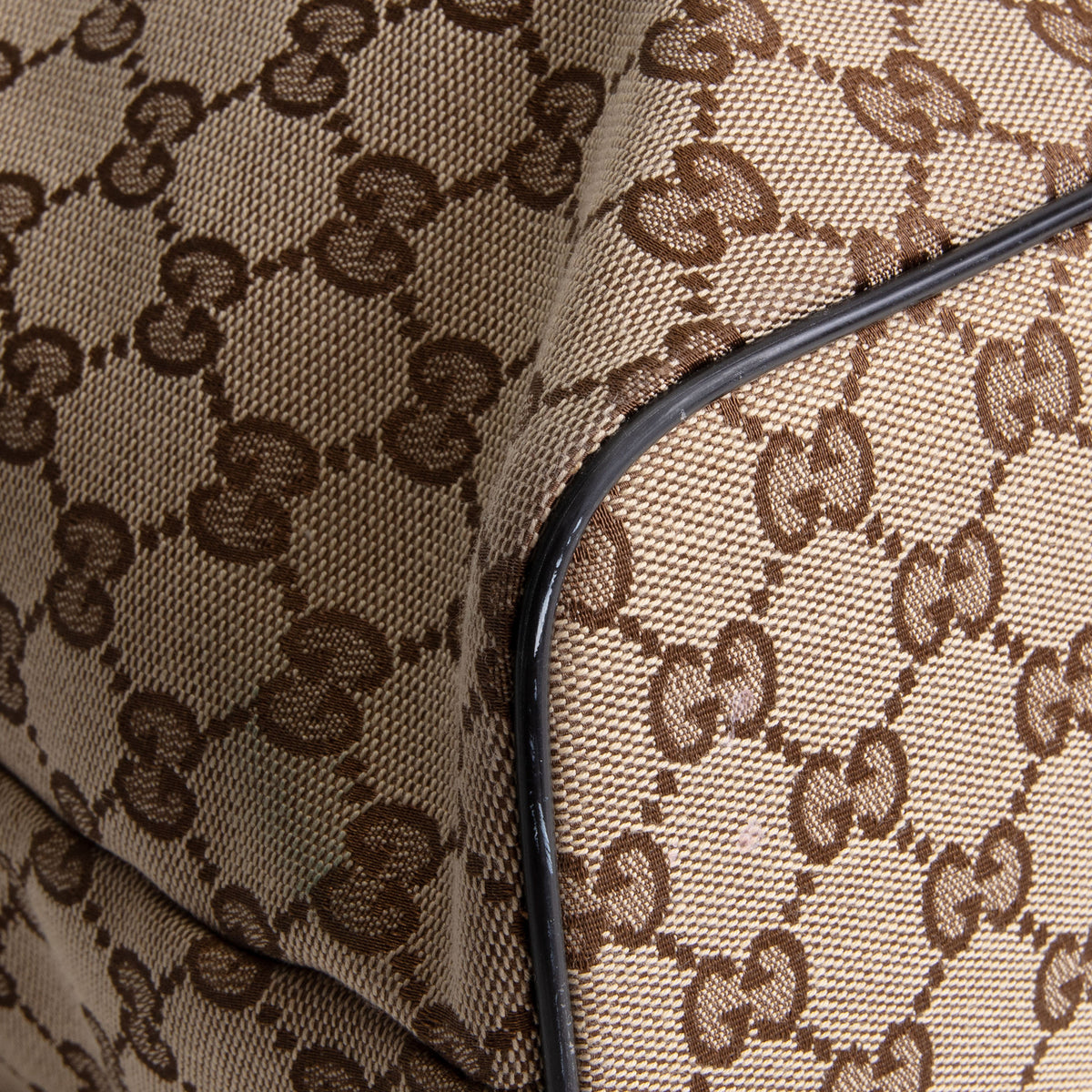 GUCCI GG Canvas 2 Way Tote - Beige &amp; Ebony