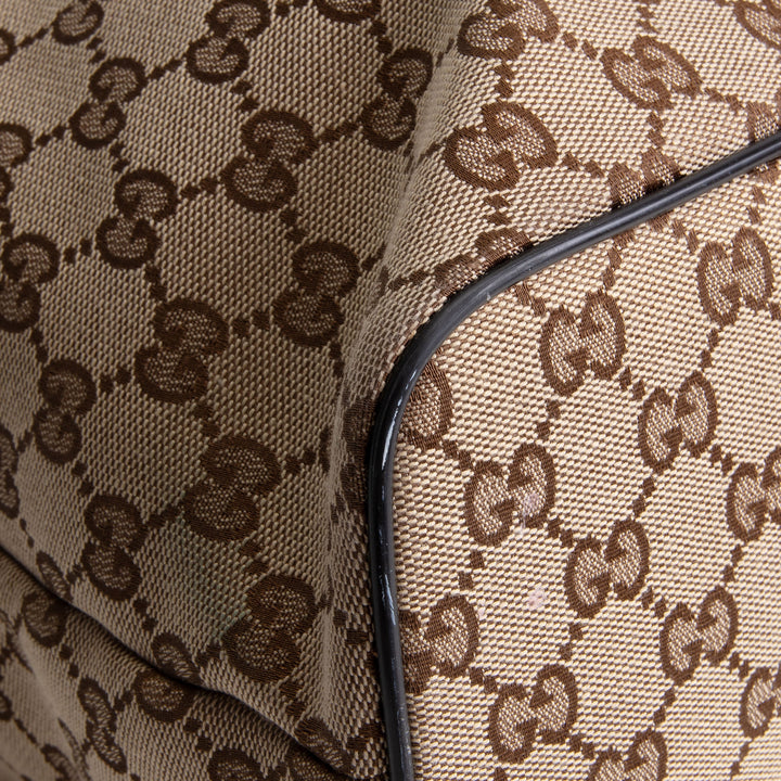 GUCCI GG Canvas 2 Way Tote - Beige &amp; Ebony