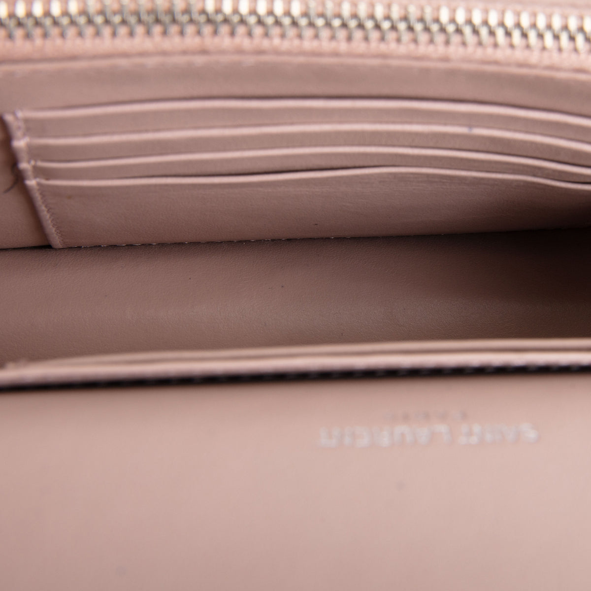 SAINT LAURENT Croc Embossed Mini Sunset - Light Pink