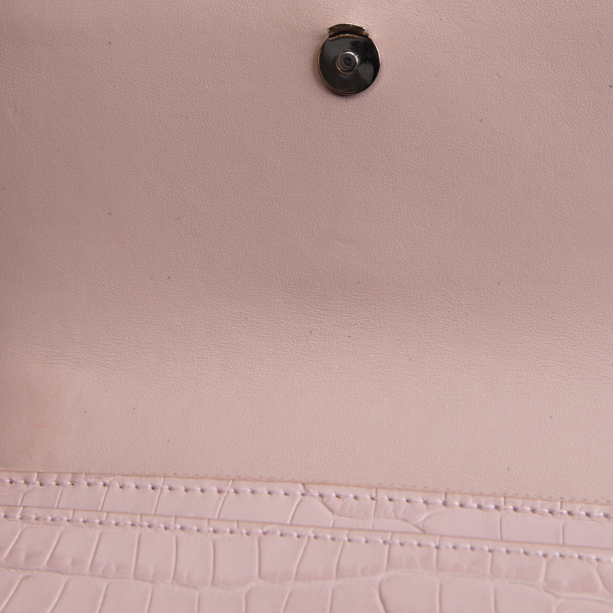 SAINT LAURENT Croc Embossed Mini Sunset - Light Pink
