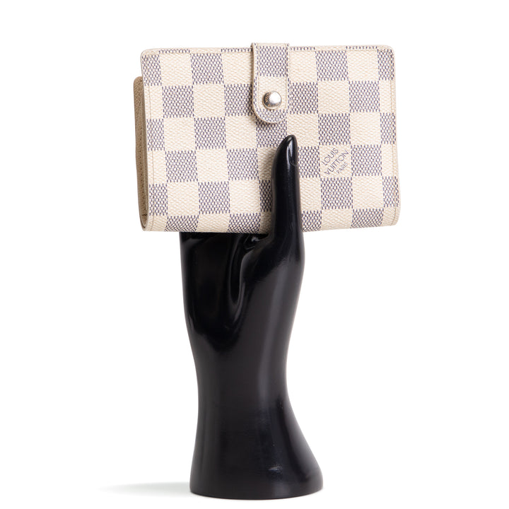 LOUIS VUITTON Damier Azur French Purse Wallet OUTLET FINAL SALE