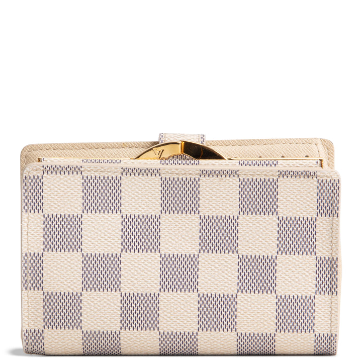 LOUIS VUITTON Damier Azur French Purse Wallet OUTLET FINAL SALE