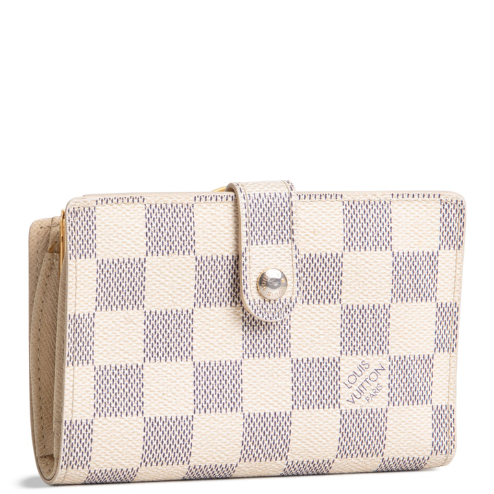 LOUIS VUITTON Damier Azur French Purse Wallet OUTLET FINAL SALE