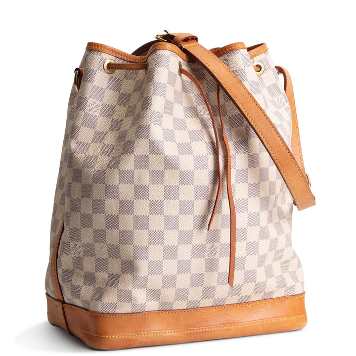 LOUIS VUITTON Noe Bucket Bag Damier Azur - Cream/Blue OUTLET FINAL SALE