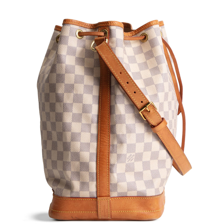 LOUIS VUITTON Noe Bucket Bag Damier Azur - Cream/Blue OUTLET FINAL SALE