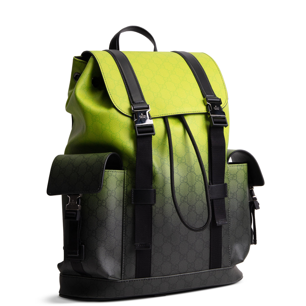 GUCCI Chroma GG Supreme Large Backpack - Black/Green