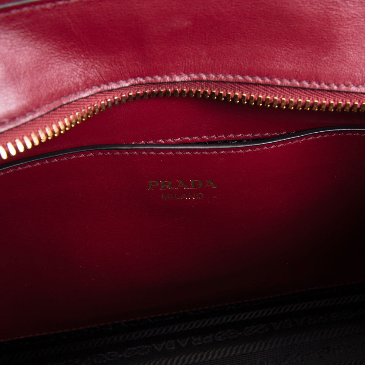 PRADA Saffiano Lux Satchel - Bordeaux