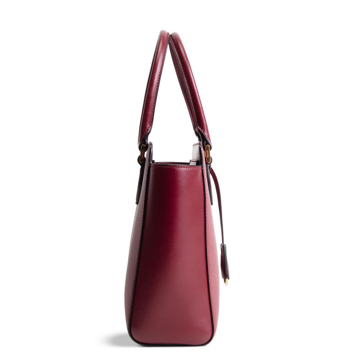PRADA Saffiano Lux Satchel - Bordeaux