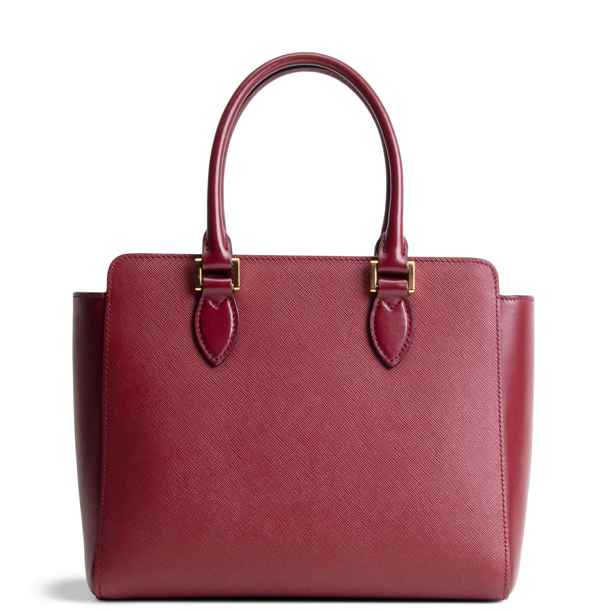 PRADA Saffiano Lux Satchel - Bordeaux