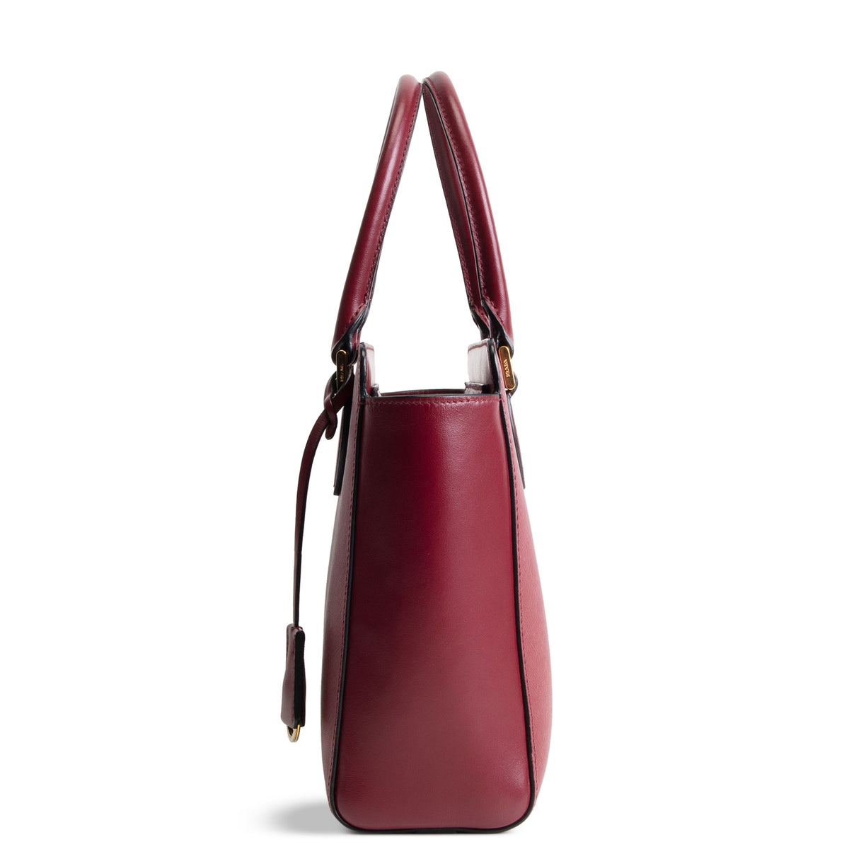 PRADA Saffiano Lux Satchel - Bordeaux
