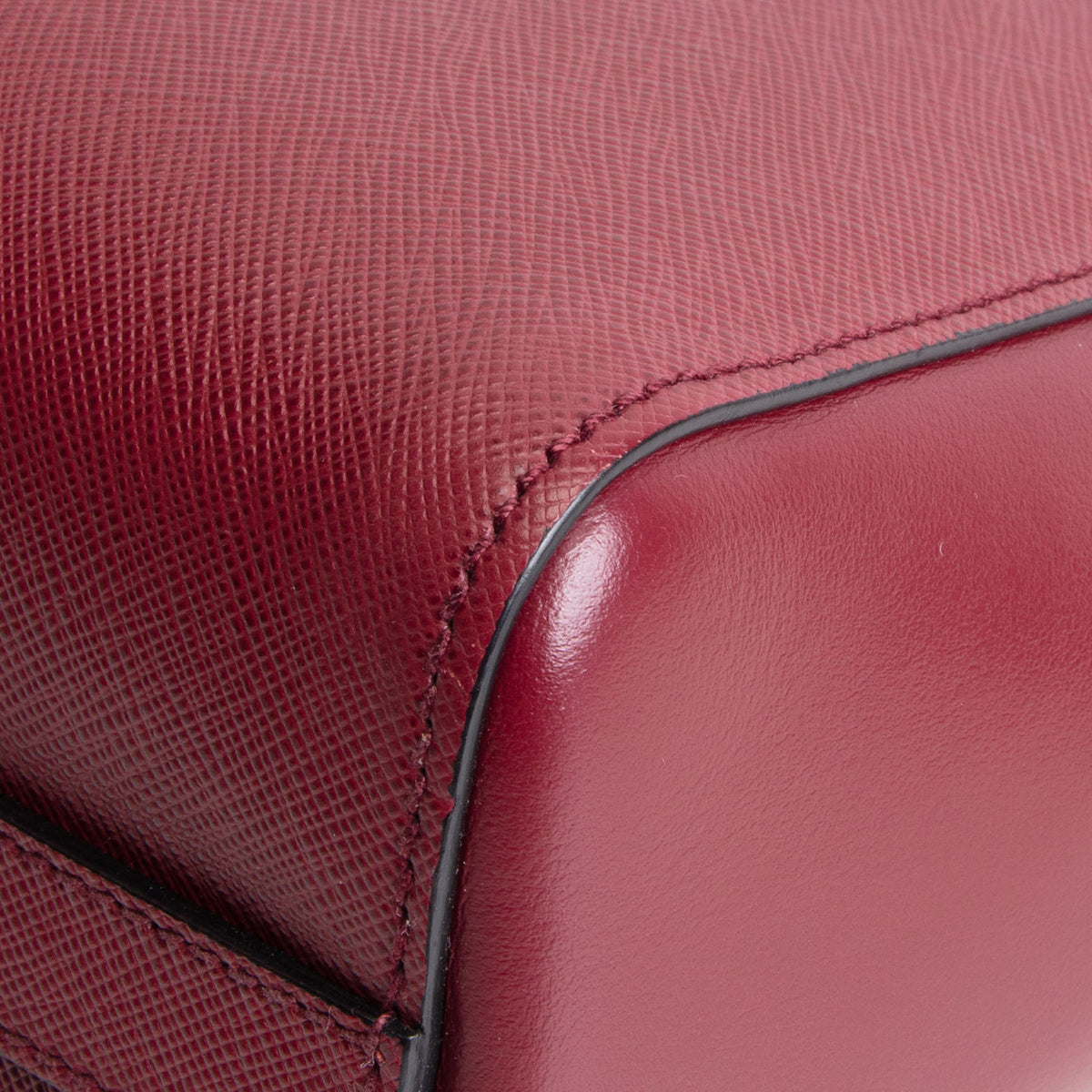 PRADA Saffiano Lux Satchel - Bordeaux