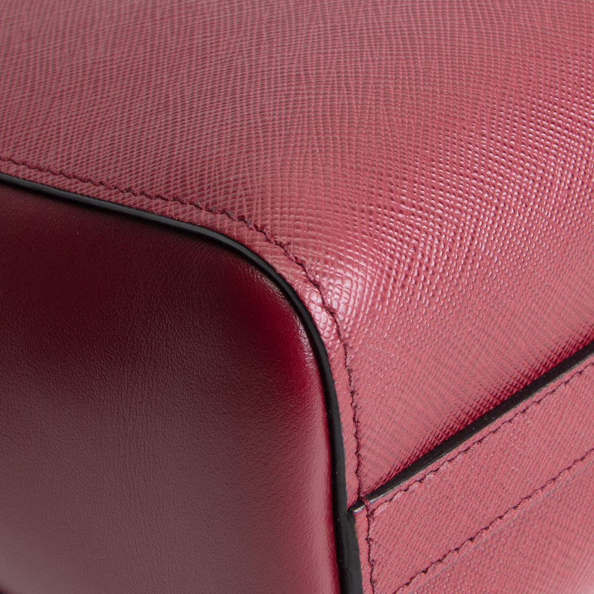 PRADA Saffiano Lux Satchel - Bordeaux