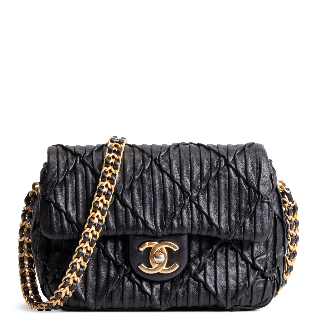 CHANEL Leather Soul Mini Flap Bag