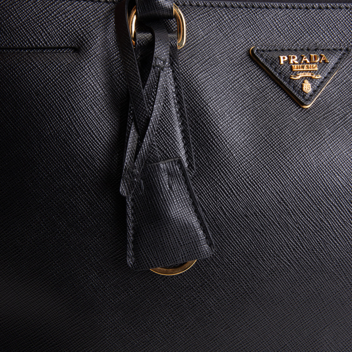 PRADA Large Galleria Saffiano Tote - Black