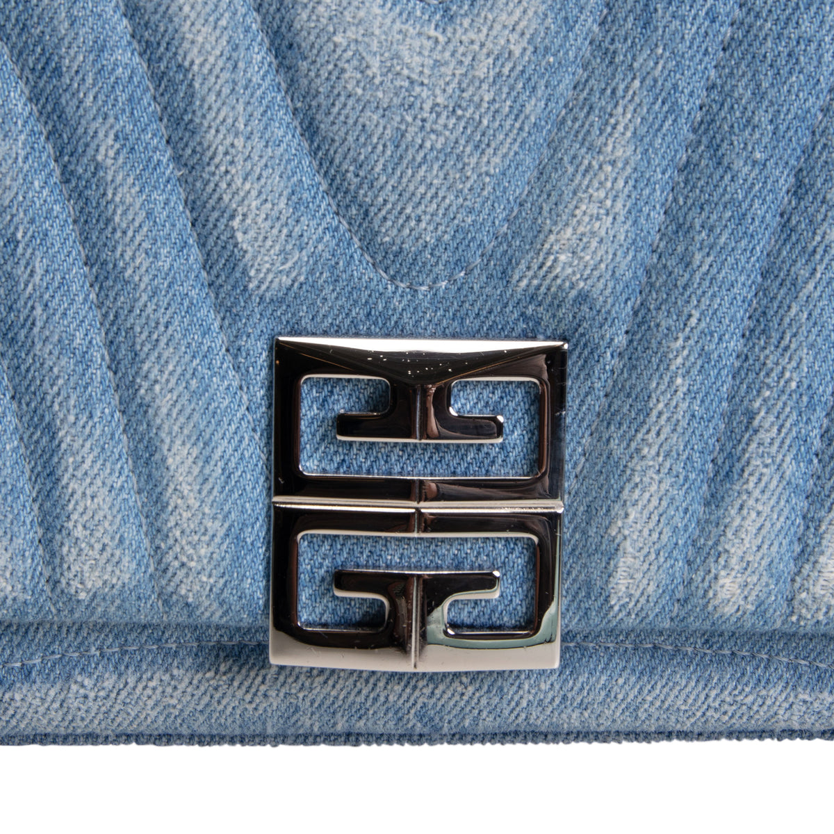 GIVENCHY Denim Ombre 4G Shoulder Bag - Light Blue