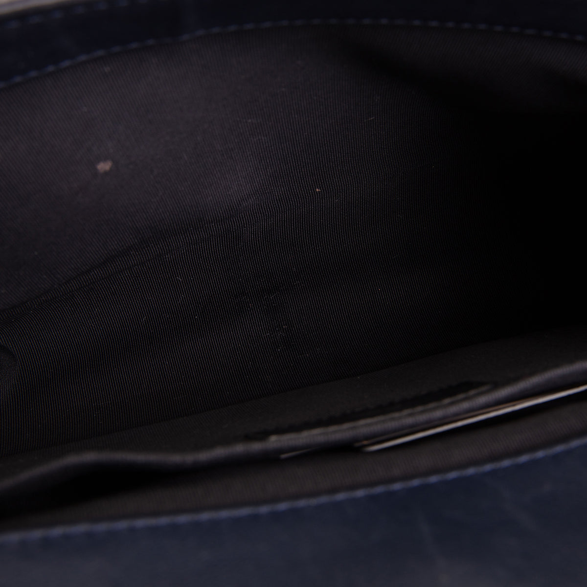 CHANEL Medium Patent Plexiglass Boy Bag - Navy